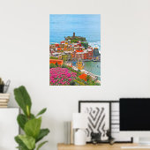 VERNAZZA - Cinque Terre - panorama - Ligurië - Poster (Thuiskantoor)