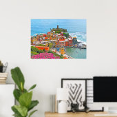VERNAZZA - Cinque Terre - panorama - Ligurië - Poster (Thuiskantoor)
