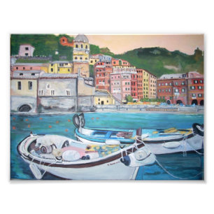 Vernazza Harbour, Cinque Terre Photo Foto Afdruk