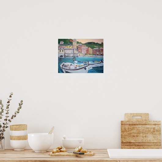 Vernazza Harbour, Cinque Terre Poster (Keuken)
