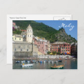 vernazza italiaanse boten briefkaart (Voorkant / Achterkant)
