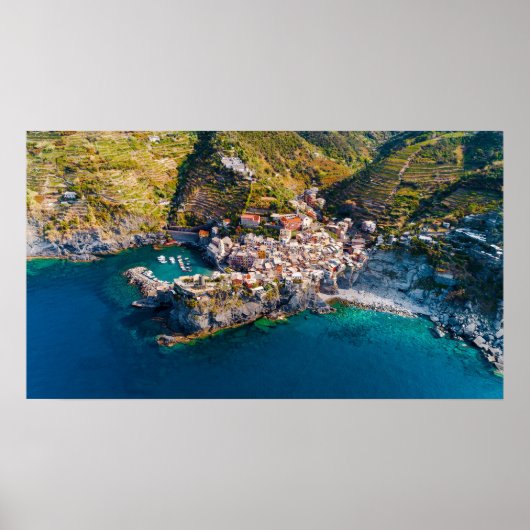 VERNAZZA, ITALIË - KUSTSCENE POSTER (Voorkant)