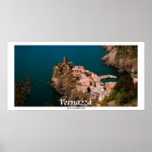 Vernazza Panoramisch Uitzicht Poster (Voorkant)