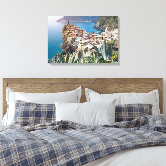 Vernazza, stad Cinque Terre Canvas Afdruk (Insitu (Slaapkamer))