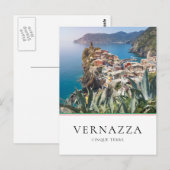 Vernazza, stad Cinque Terre, Italië Briefkaart (Voorkant / Achterkant)