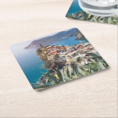 Vernazza, stad Cinque Terre Kartonnen Onderzetters (Schuin)