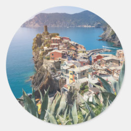Vernazza, stad Cinque Terre Ronde Sticker