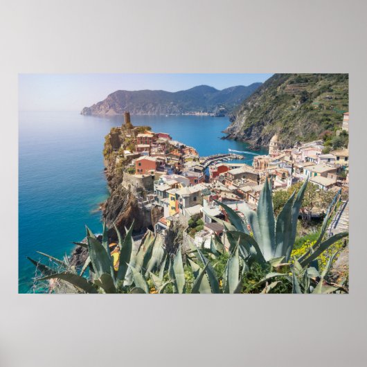 Vernazza stad in de Cinque Terre Poster (Voorkant)