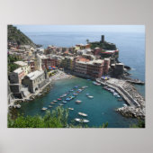 Vernazza van bovenaf poster (Voorkant)