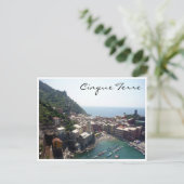 Vernazza vanuit de lucht briefkaart (Staand voorkant)