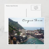 Vernazza vanuit de lucht briefkaart (Voorkant / Achterkant)
