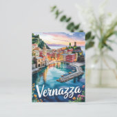 Vernazza-waterverf Briefkaart (Staand voorkant)