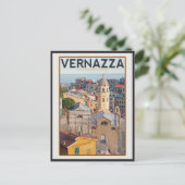 Vernazza (wit) briefkaart (Staand voorkant)
