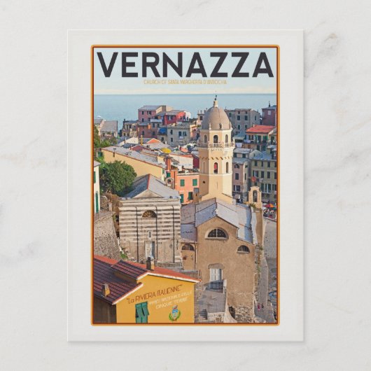 Vernazza (wit) briefkaart (Voorkant)