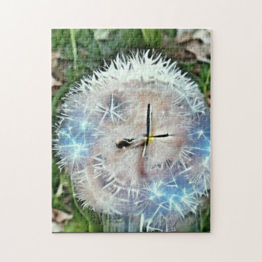 Vernederbare dandelion klokfoto puzzel puzzel. legpuzzel (Verticaal)