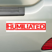 Vernederd stempel bumpersticker (Op auto)