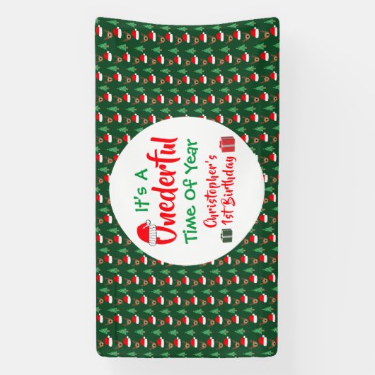 Vernederend jaar 1e verjaardag spandoek (Verticaal)