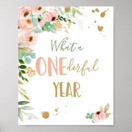 Vernederend jaar Miss Onederful Girl Birthday Sign Poster