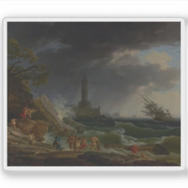 Vernet - Een Storm aan de Middellandse Zeekust Sticker