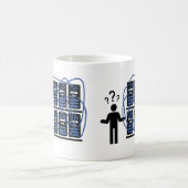 Vernetztes Rechenzentrum mit verwirrter IT-Technik Koffiemok (Center)