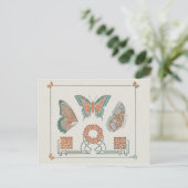Verneuil Art Nouveau Butterflies Briefkaarten (Staand voorkant)