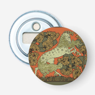 Verneuil Art Nouveau Paard: Vintage Equestrian Button Flesopener