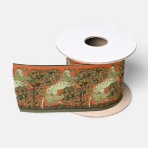 Verneuil Art Nouveau Paard: Vintage Equestrian Satijnen Lint