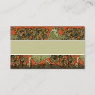 Verneuil Art Nouveau Paard: Vintage Equestrian Visitekaartje