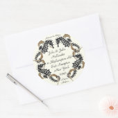 Verneuil Art Nouveau Seahorse Adresetiketten Ronde Sticker (Envelop)