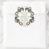 Verneuil Art Nouveau Seahorse Adresetiketten Ronde Sticker (Tas)