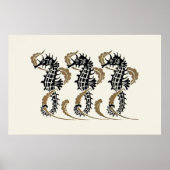 Verneuil Art Nouveau Seahorse Poster Print (Voorkant)