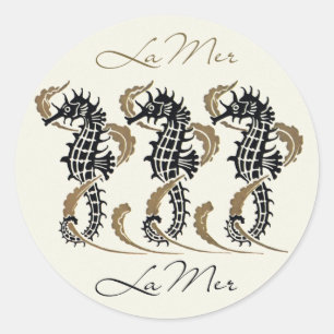 Verneuil Art Nouveau Seahorse Stickers