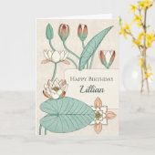 Verneuil Water lily 1896 CC1201 Floral jarig Kaart (Gele Bloem)