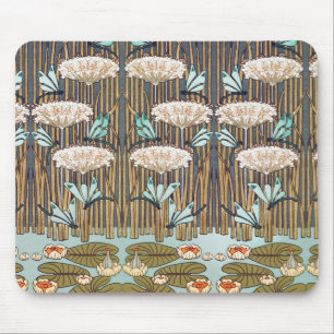 Verneuil Waterlelie Libelle Art Nouveau: Antiek Muismat