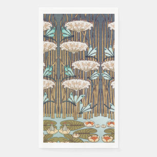 Verneuil Waterlelie Libelle Art Nouveau: Antiek Servet