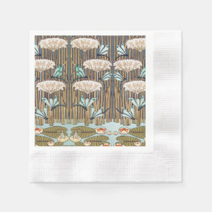 Verneuil Waterlelie Libelle Art Nouveau: Antiek Servet