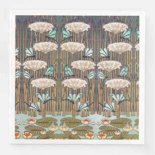 Verneuil Waterlelie Libelle Art Nouveau: Antiek Servet