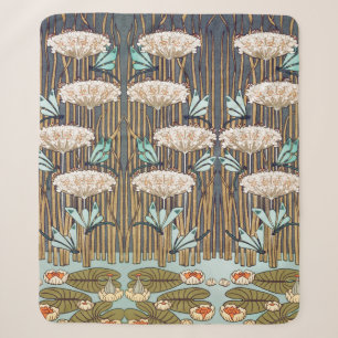 Verneuil Waterlelie Libelle Art Nouveau: Antiek Sherpa Deken