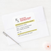 Verneveling Afstuderen vlinderbaanrecept Vierkante Sticker (Envelop)