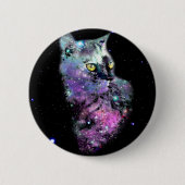 Vernevelkat in de ruimte ronde button 5,7 cm (Voorkant)