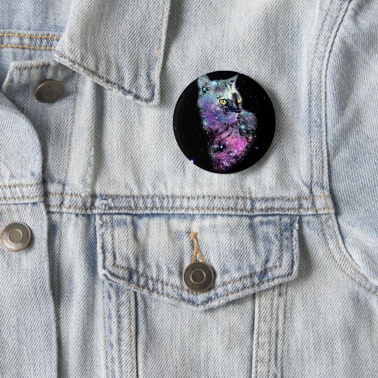 Vernevelkat in de ruimte ronde button 5,7 cm (In situ)