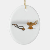 Vernevellamp en stethoscoop keramisch ornament (Rechts)