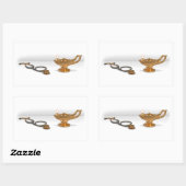 Vernevellamp en stethoscoop rechthoekige sticker (Vel)