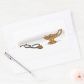 Vernevellamp en stethoscoop rechthoekige sticker (Envelop)