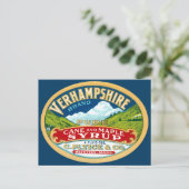 Vernhampshire Cane en Maple Syrup Label Briefkaart (Staand voorkant)