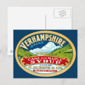 Vernhampshire Cane en Maple Syrup Label Briefkaart (Voorkant / Achterkant)