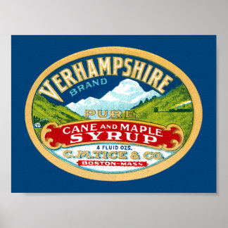  Vernhampshire Cane en Maple Syrup Label Poster