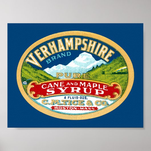  Vernhampshire Cane en Maple Syrup Label Poster (Voorkant)