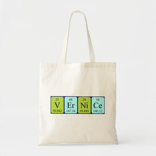 Vernice periodieke lijstnaam canvas tas (Voorkant)