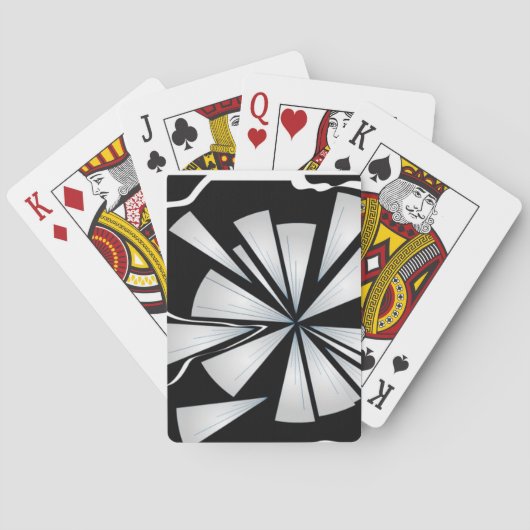 "Vernield" digitaal afbeelding van verbrijzeld gla Speelkaarten (Achterkant)